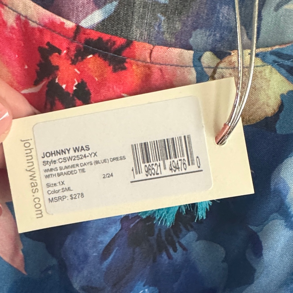 Johnny Was Blue Floral‎ Dress - Picture 4 of 5